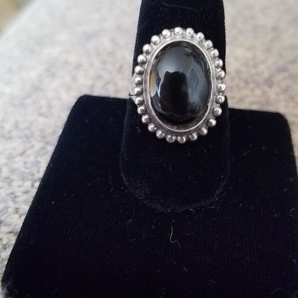 Silver Deep Purple Ring - image 1